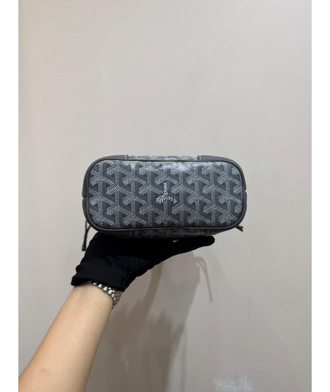GOYARD Серая сумка через плечо из искусственной кожи, фото 7