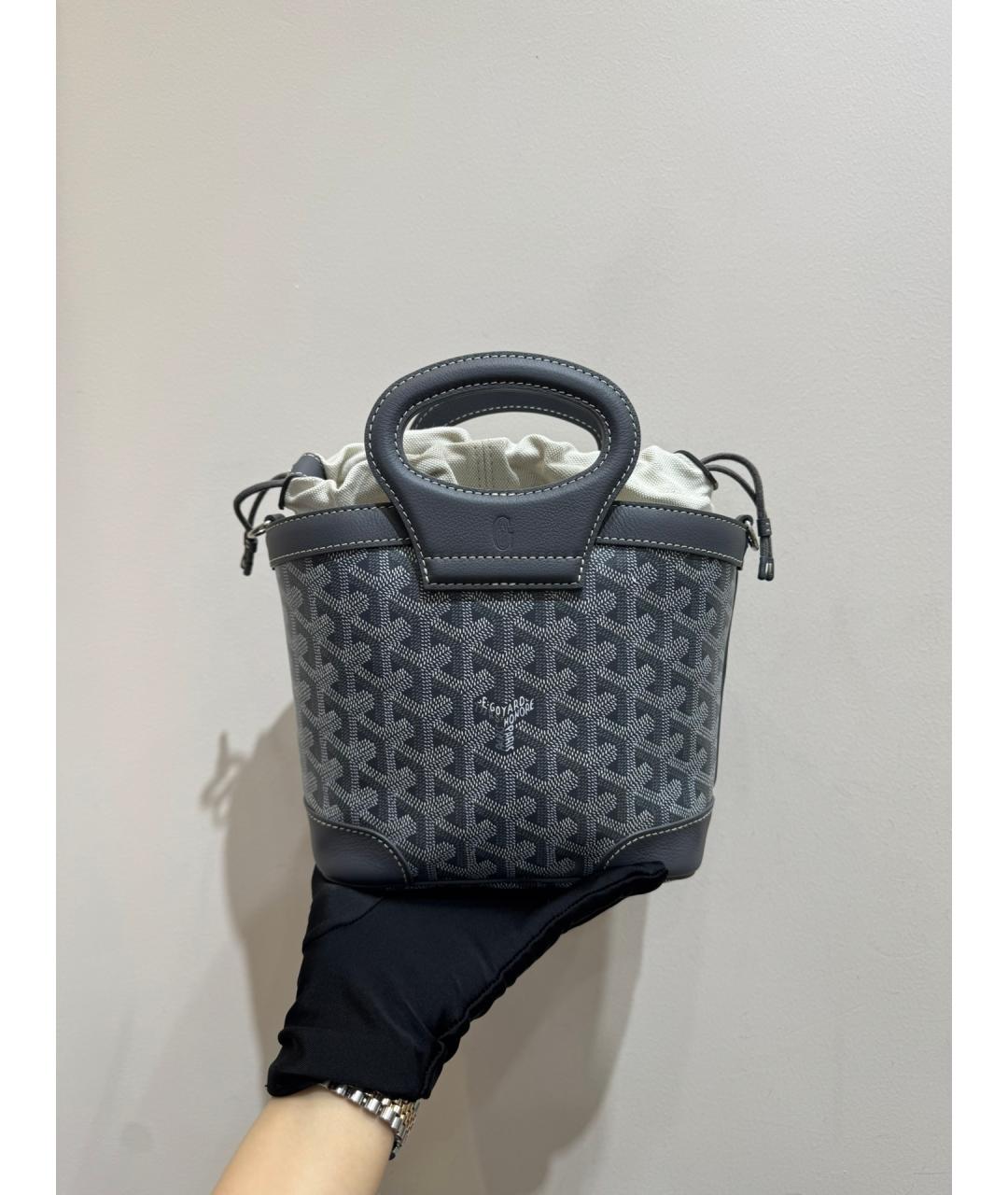 GOYARD Серая сумка через плечо из искусственной кожи, фото 3