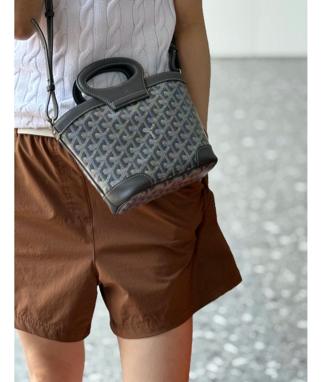 GOYARD Серая сумка через плечо из искусственной кожи, фото 9
