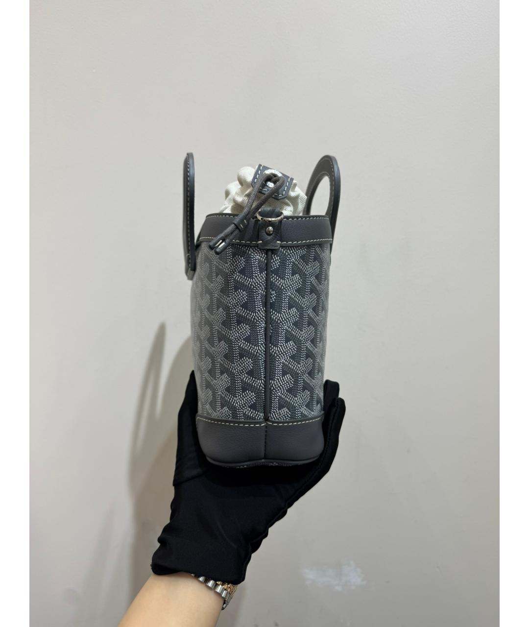 GOYARD Серая сумка через плечо из искусственной кожи, фото 6