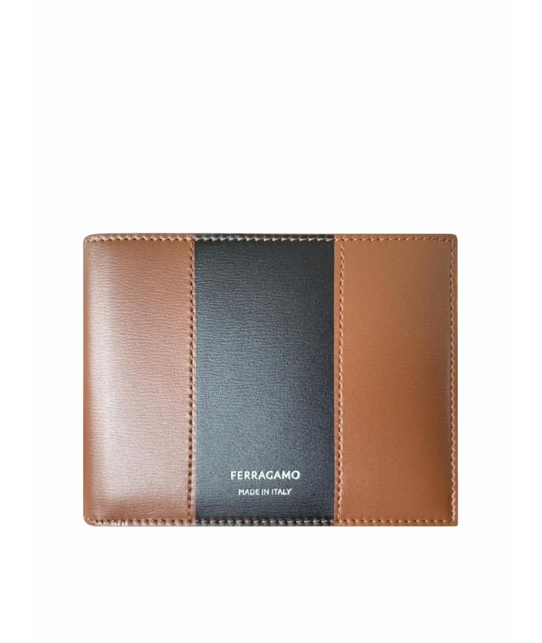 FERRAGAMO Коричневый кожаный кошелек, фото 1