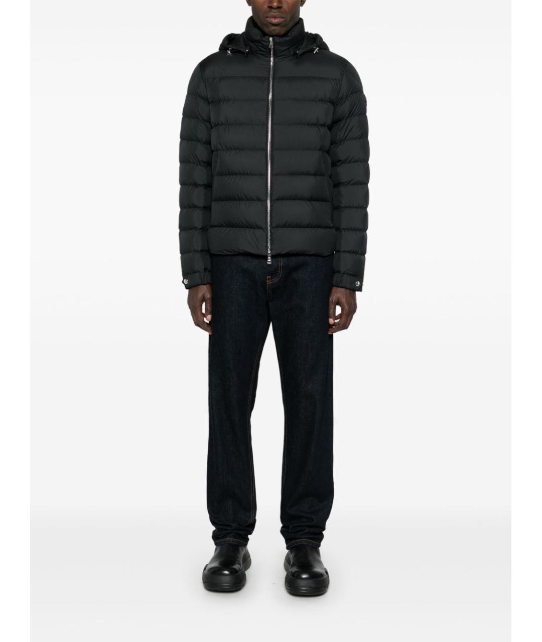 MONCLER Черная полиэстеровая куртка, фото 5