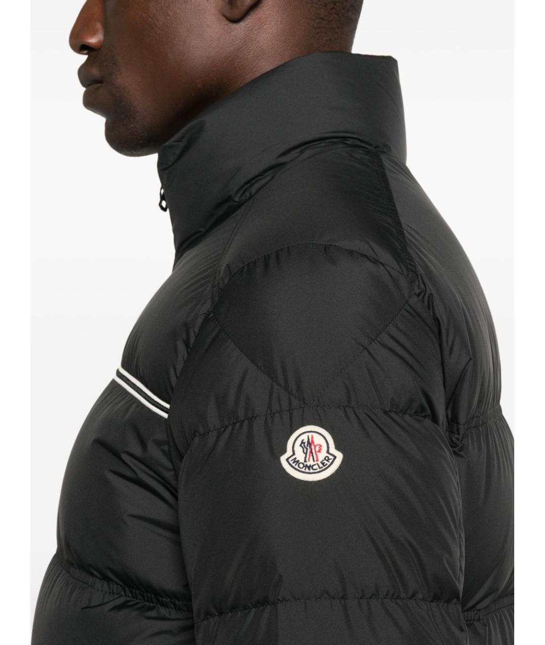 MONCLER Черный полиамидовый пуховик, фото 4