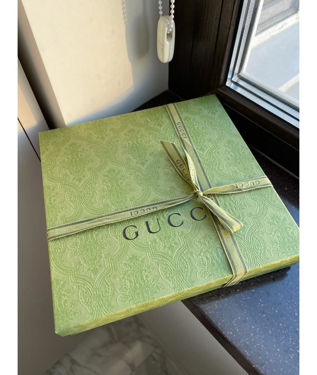 GUCCI Серый хлопковый шарф, фото 2