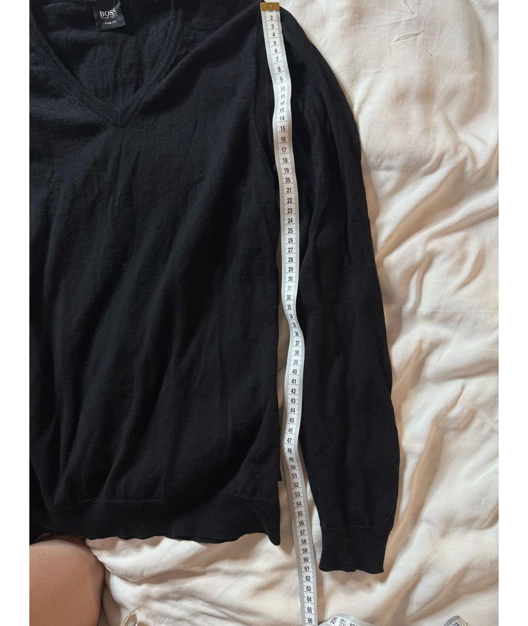 HUGO BOSS Черный шерстяной джемпер / свитер, фото 6