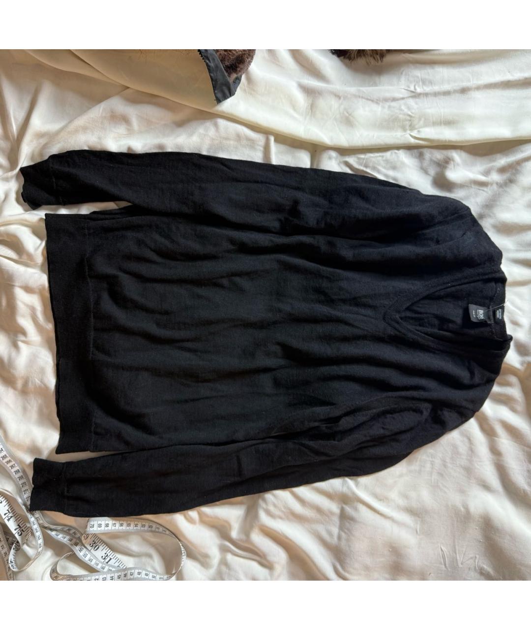 HUGO BOSS Черный шерстяной джемпер / свитер, фото 2