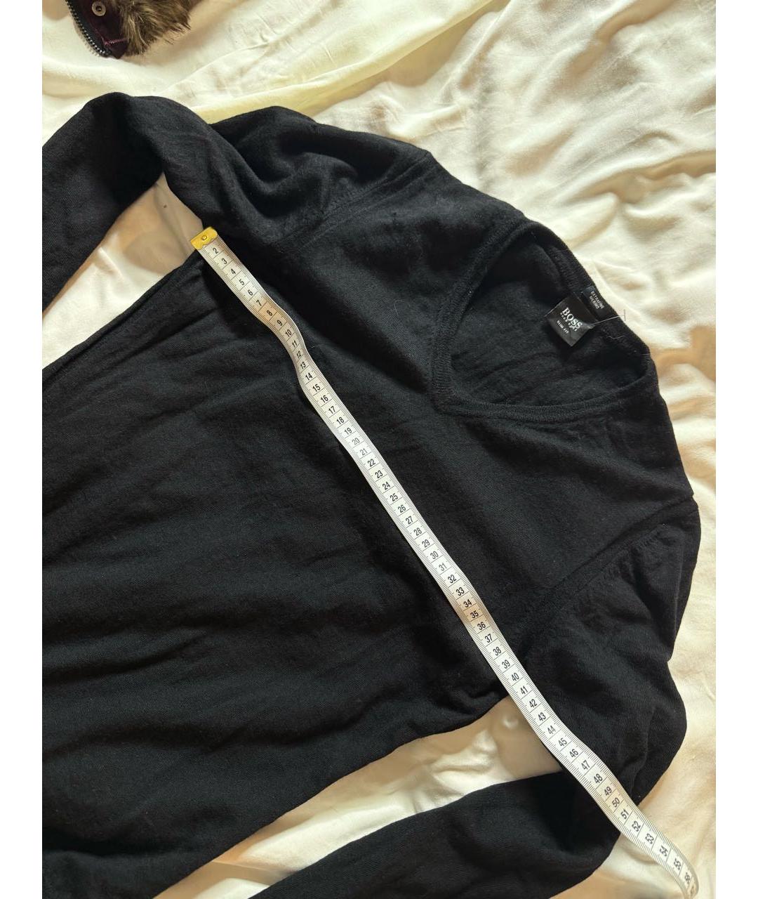HUGO BOSS Черный шерстяной джемпер / свитер, фото 7