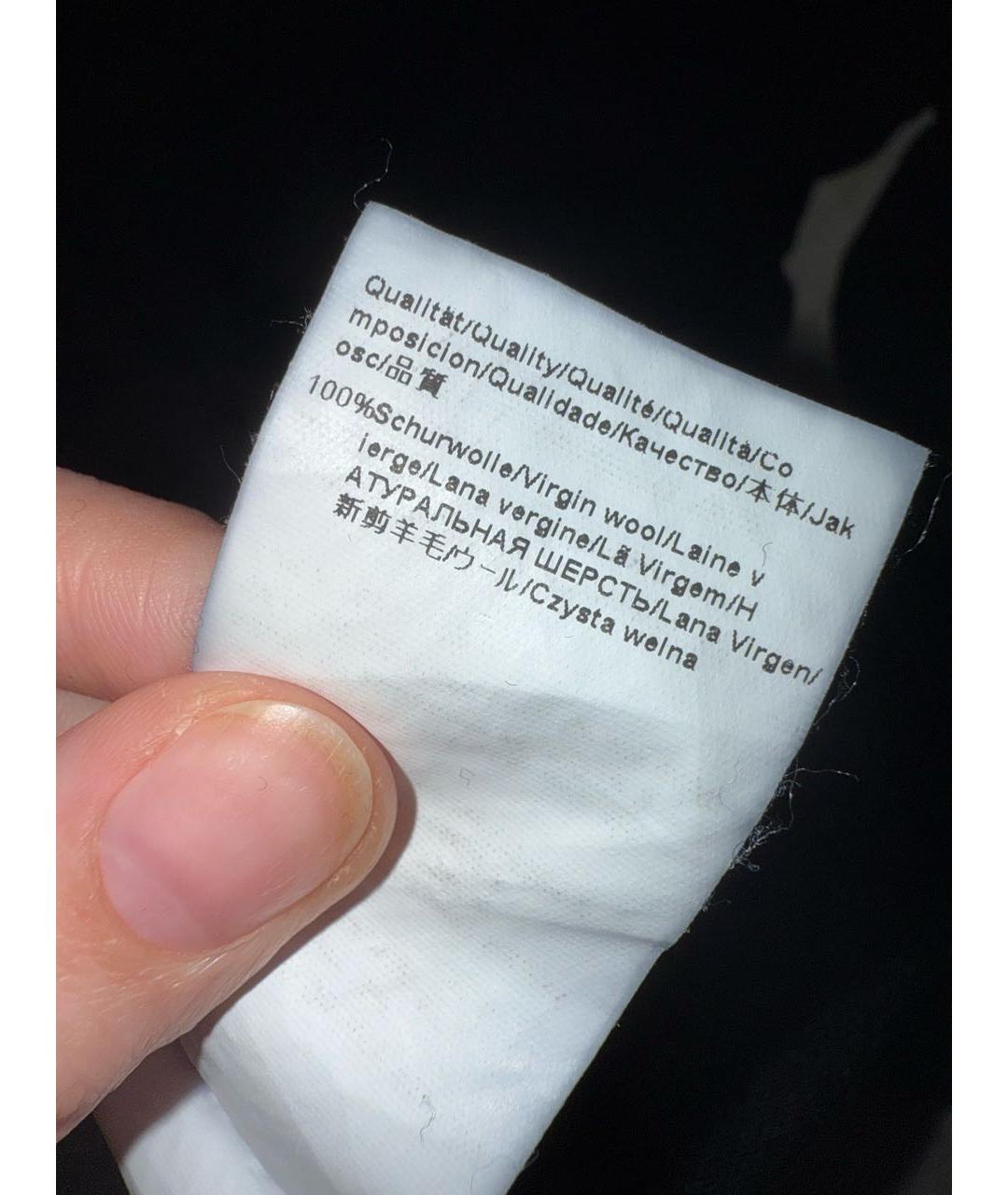 HUGO BOSS Черный шерстяной джемпер / свитер, фото 5