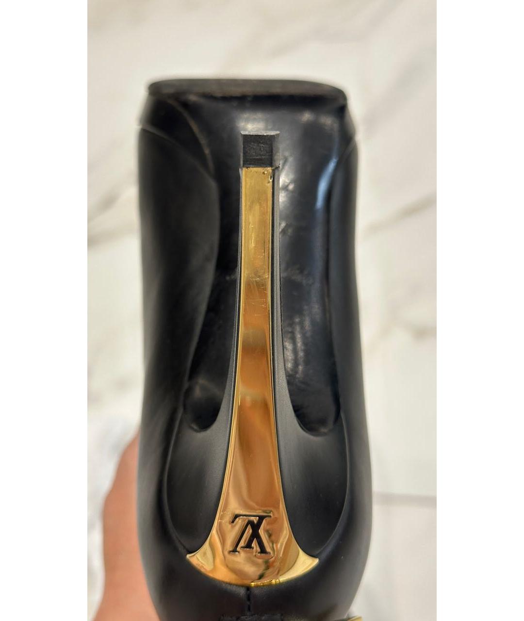 LOUIS VUITTON Черные кожаные сапоги, фото 8