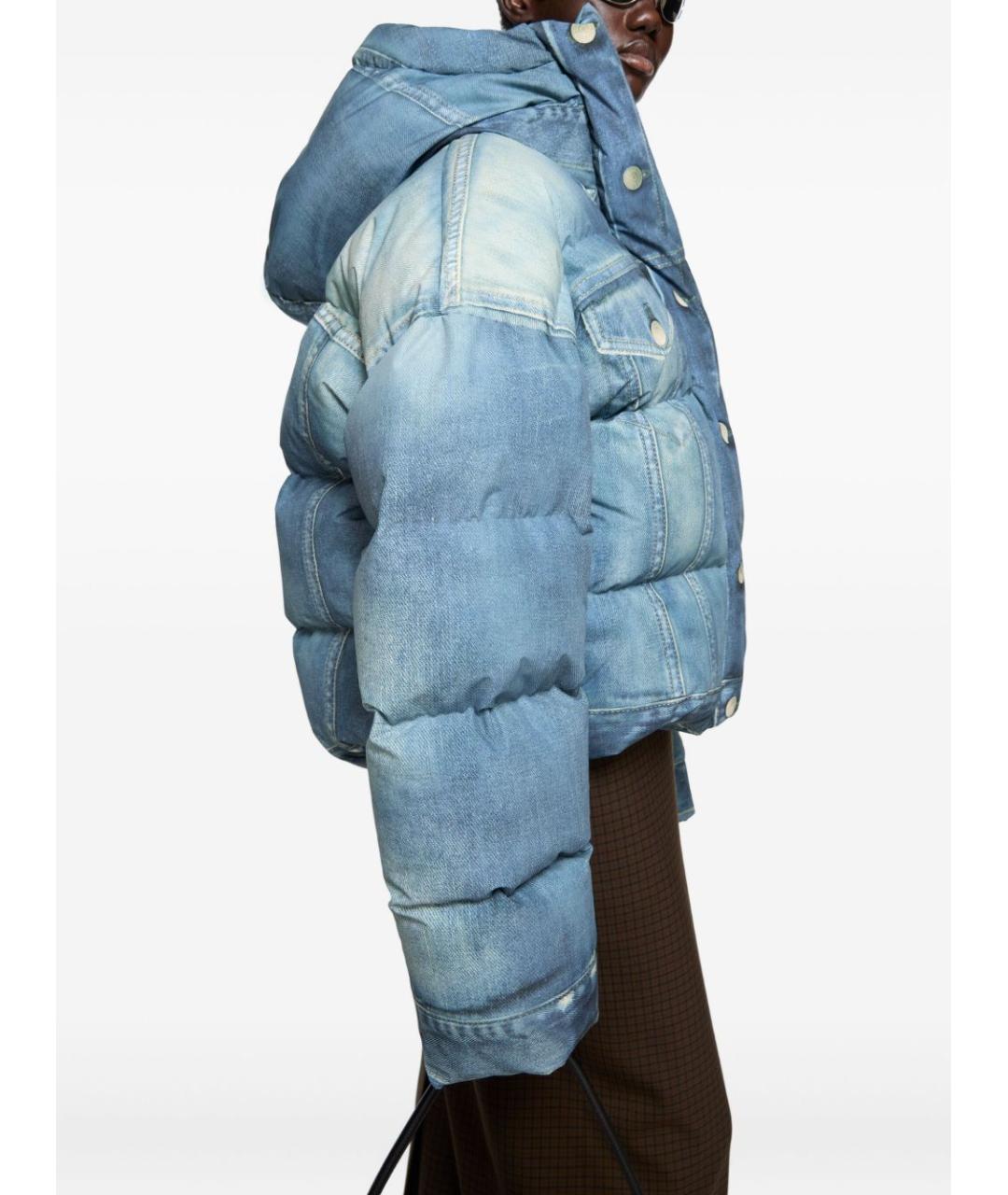 ACNE STUDIOS Голубой деним пуховик, фото 4