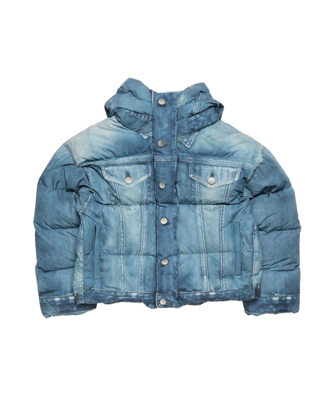 ACNE STUDIOS Голубой деним пуховик, фото 1