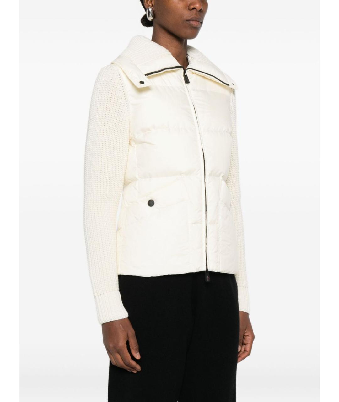 MONCLER GRENOBLE Белый шерстяной кардиган, фото 5