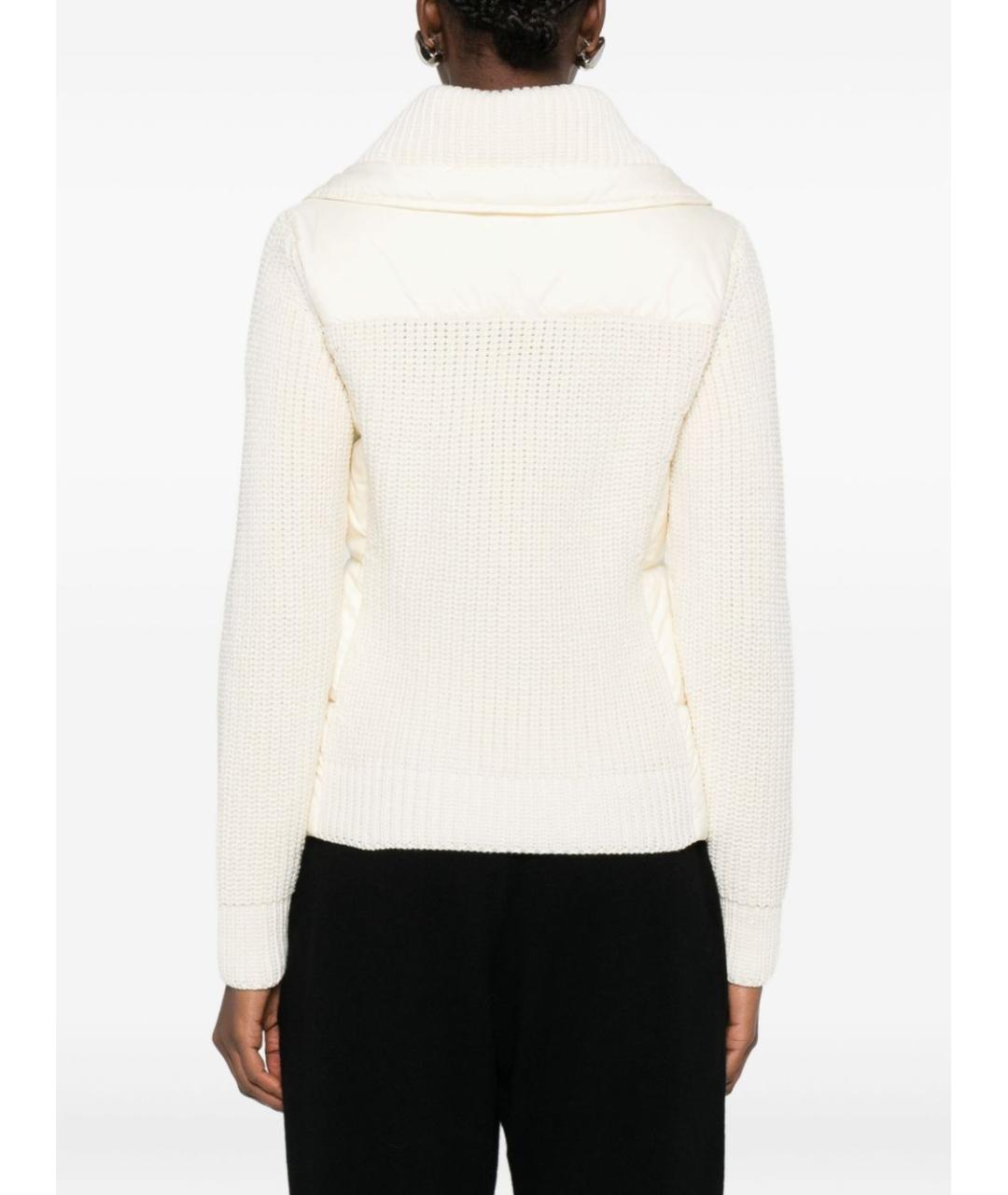 MONCLER GRENOBLE Белый шерстяной кардиган, фото 3