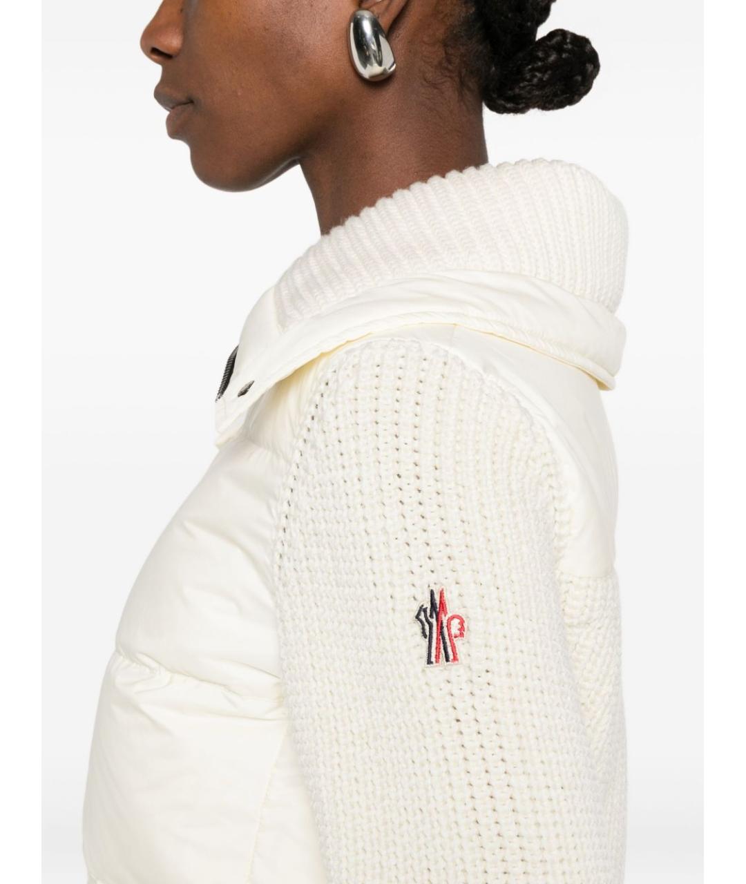 MONCLER GRENOBLE Белый шерстяной кардиган, фото 2