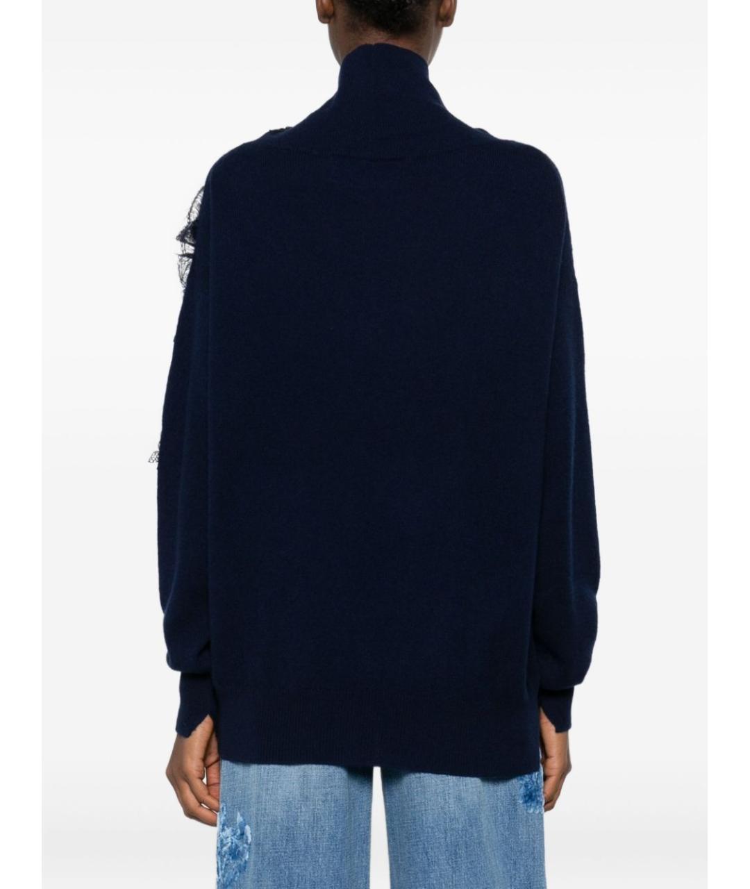ERMANNO SCERVINO Синий кашемировый джемпер / свитер, фото 2