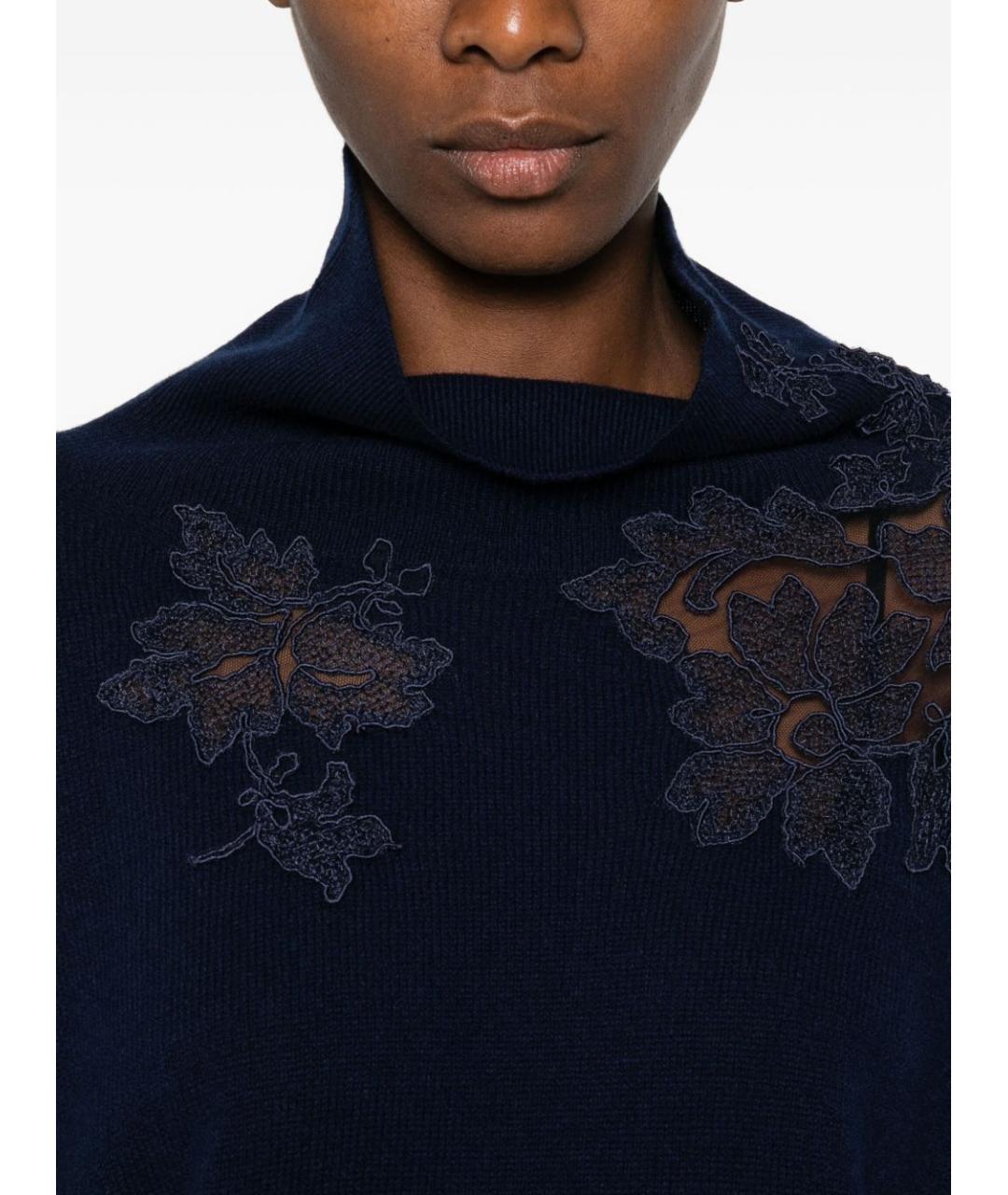 ERMANNO SCERVINO Синий кашемировый джемпер / свитер, фото 4