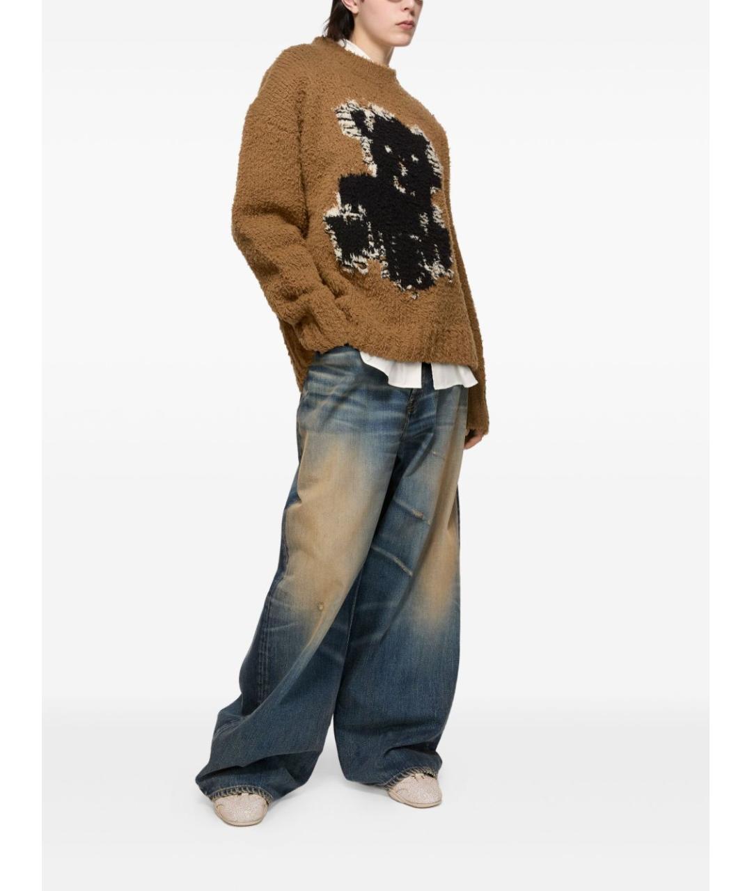 ACNE STUDIOS Бежевый шерстяной джемпер / свитер, фото 2