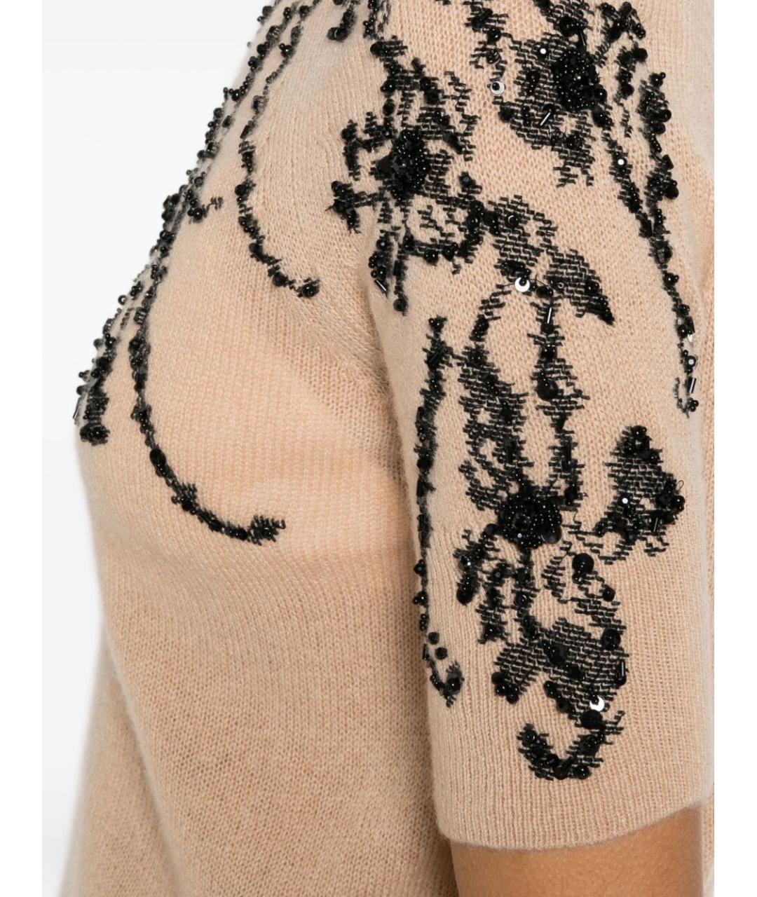 ERMANNO SCERVINO Бежевый шерстяной джемпер / свитер, фото 4