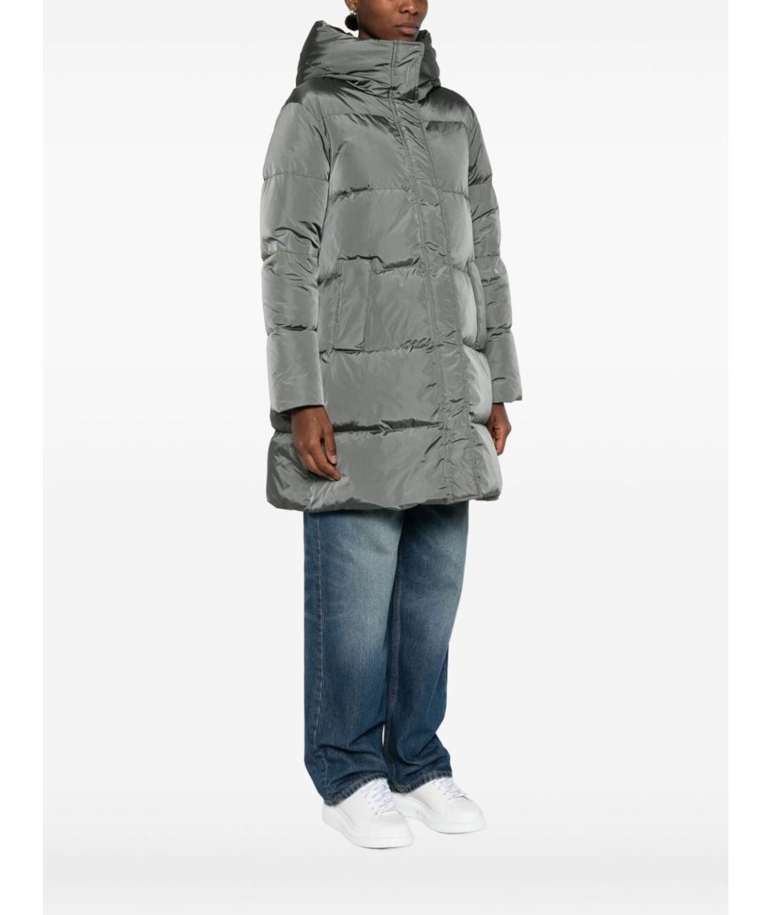 LEMPELIUS Серый полиамидовый пуховик, фото 5