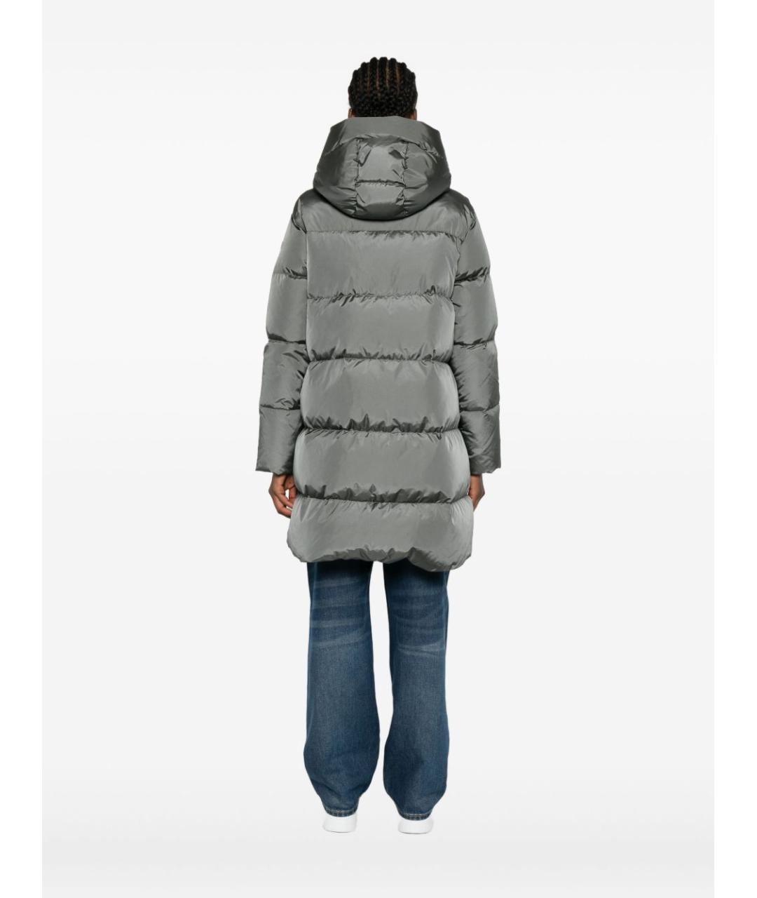 LEMPELIUS Серый полиамидовый пуховик, фото 4