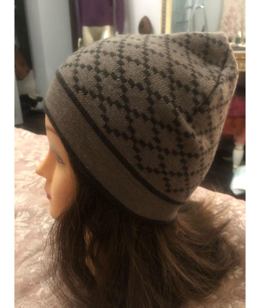 GUCCI Бежевая шерстяная шапка, фото 2