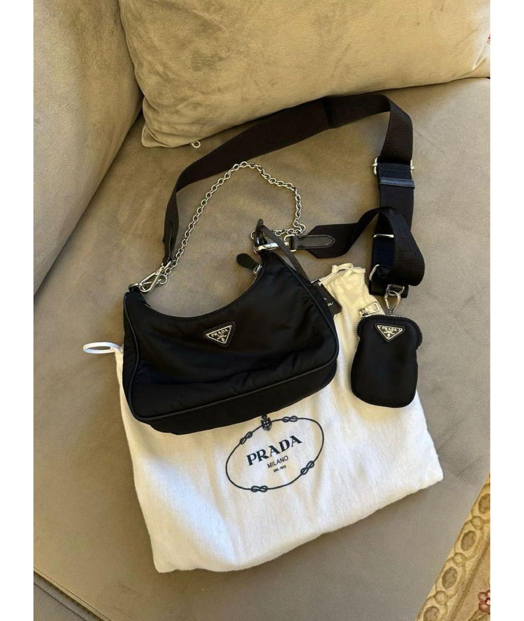 PRADA Черная сумка через плечо, фото 4
