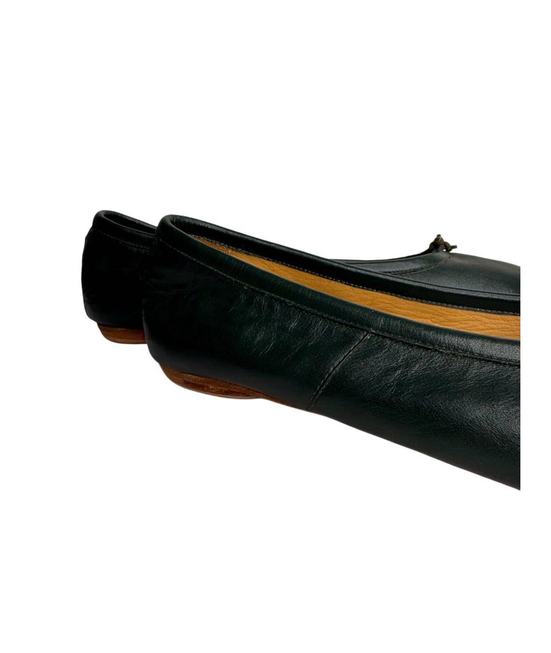 MAISON MARGIELA Зеленые кожаные балетки, фото 5