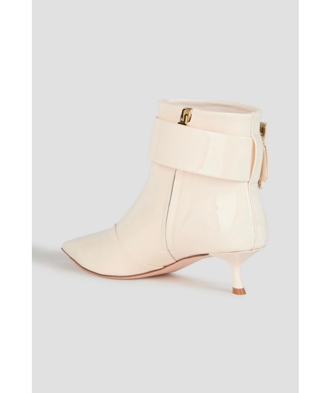 ROGER VIVIER Бежевые ботильоны из лакированной кожи, фото 3