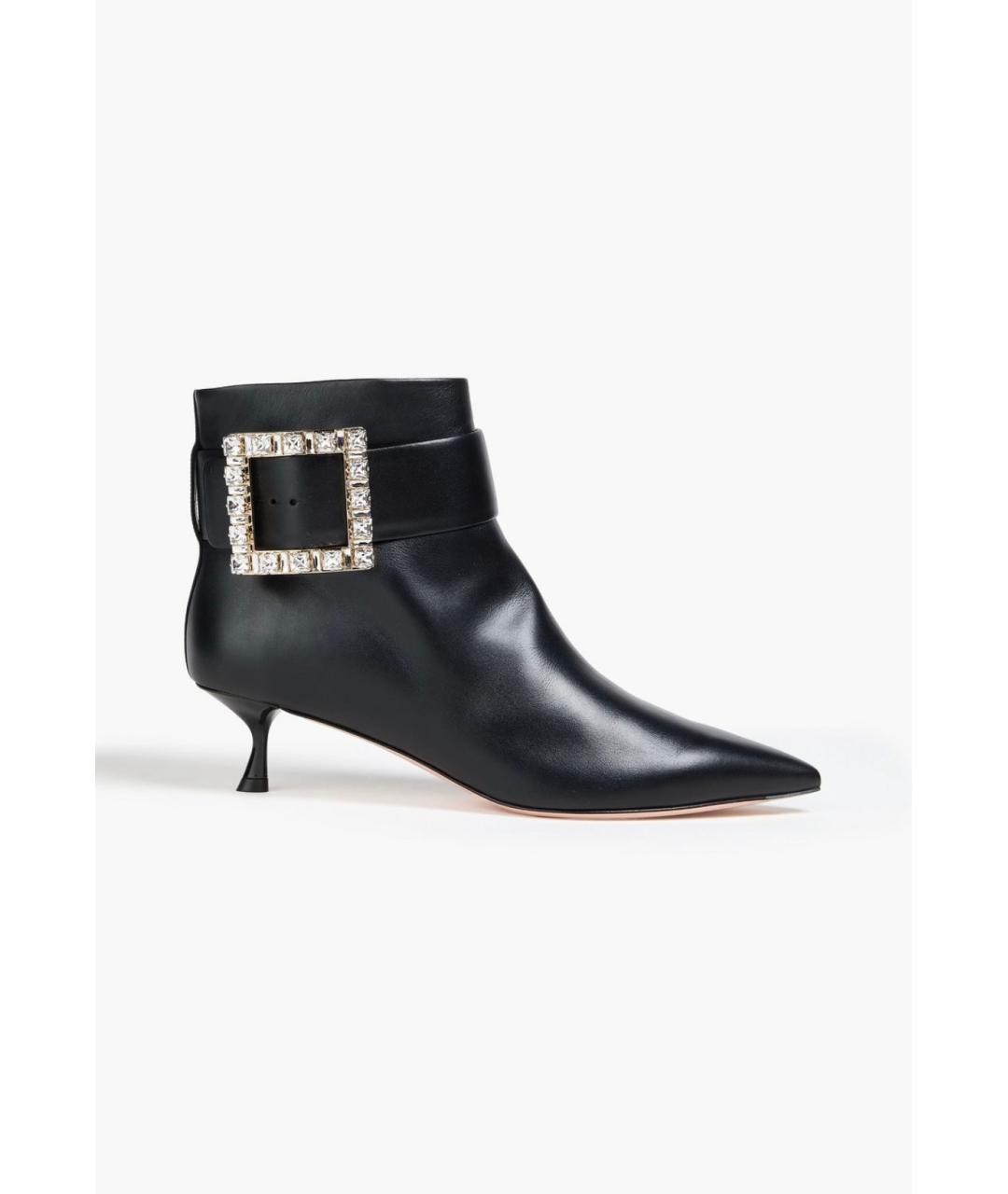 ROGER VIVIER Черные кожаные ботильоны, фото 4