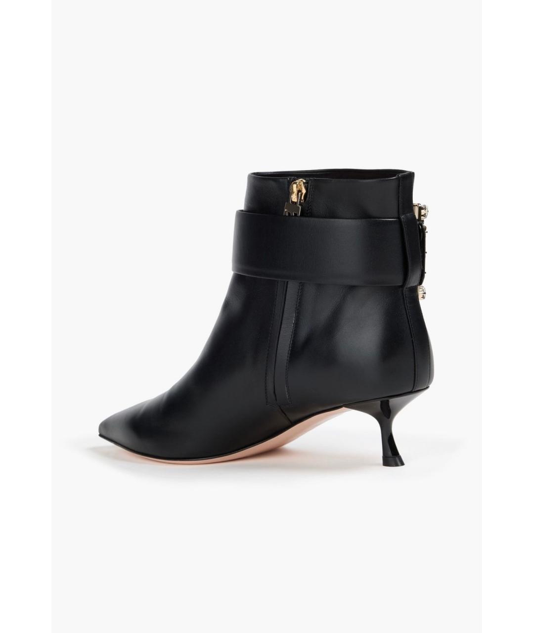ROGER VIVIER Черные кожаные ботильоны, фото 3