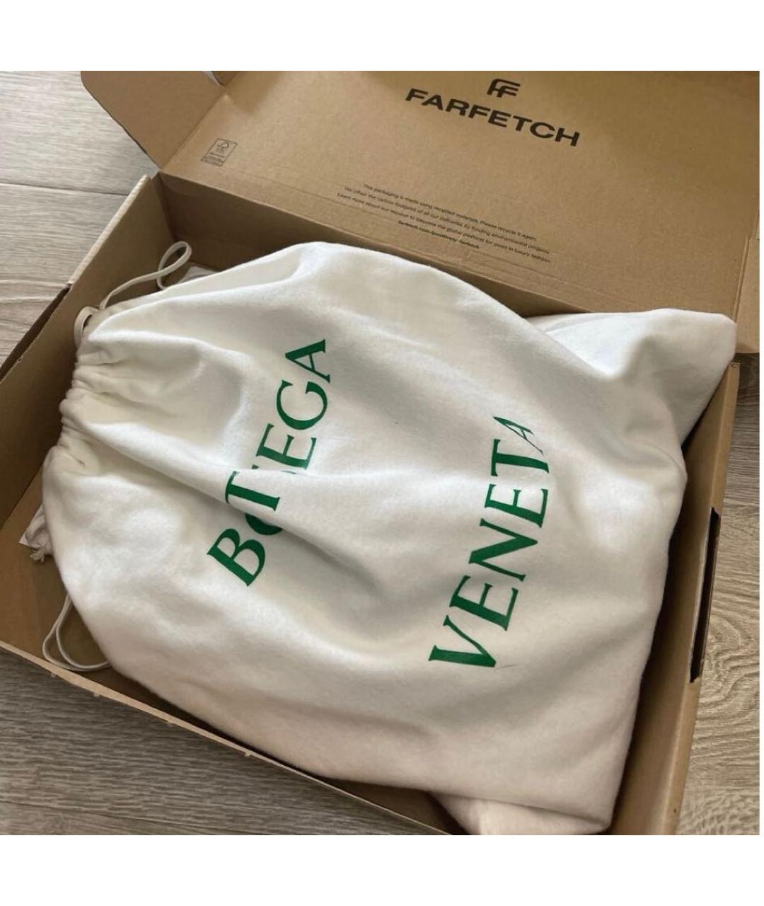 BOTTEGA VENETA Бирюзовая сумка с короткими ручками из лакированной кожи, фото 4