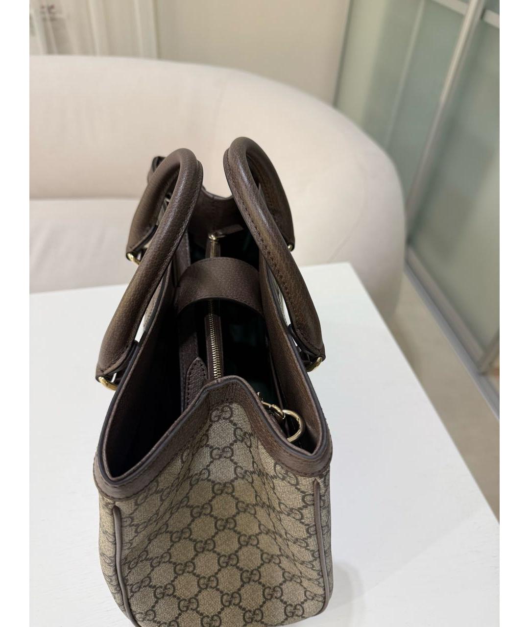 GUCCI Бежевая кожаная дорожная/спортивная сумка, фото 2