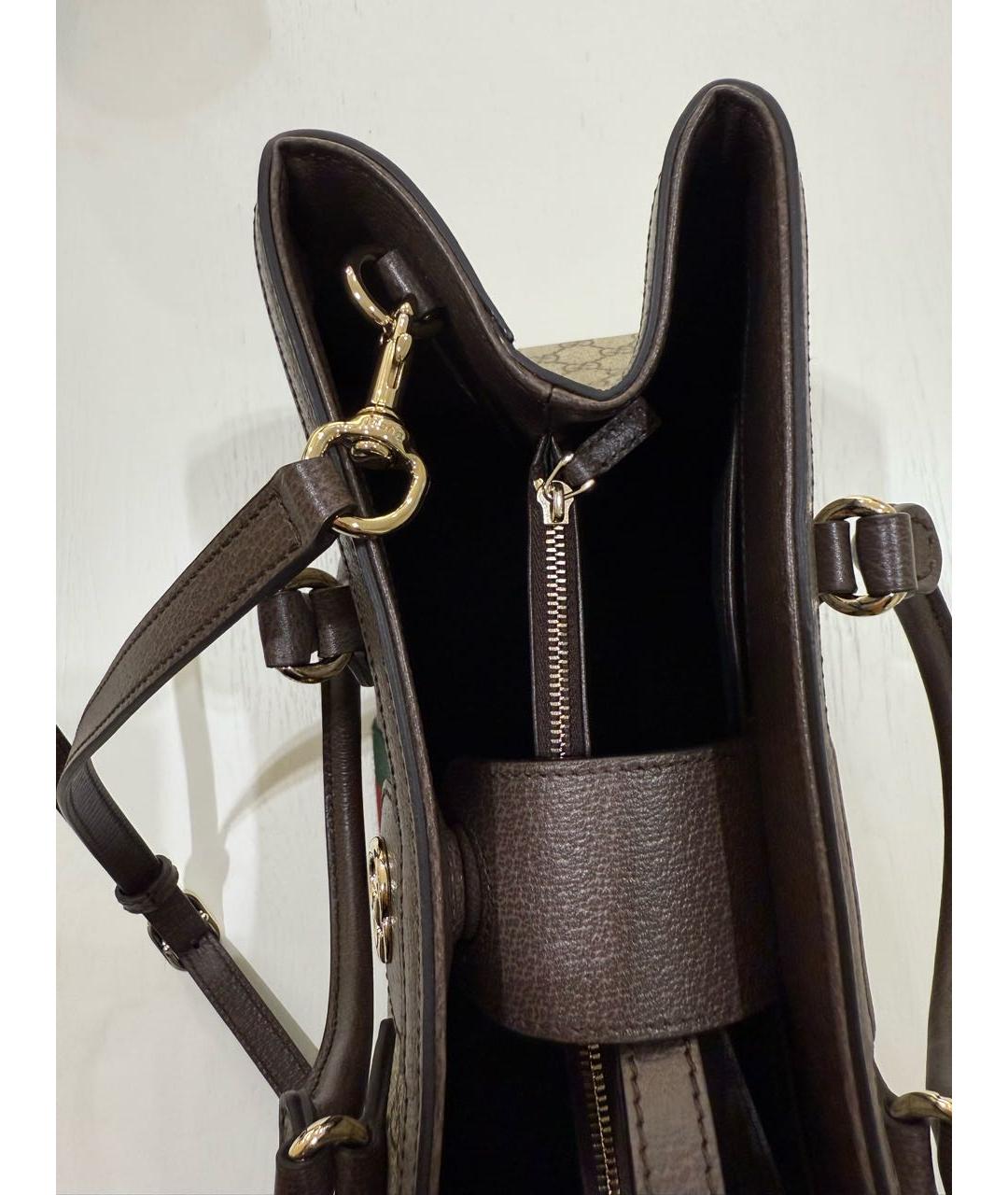 GUCCI Бежевая кожаная дорожная/спортивная сумка, фото 4