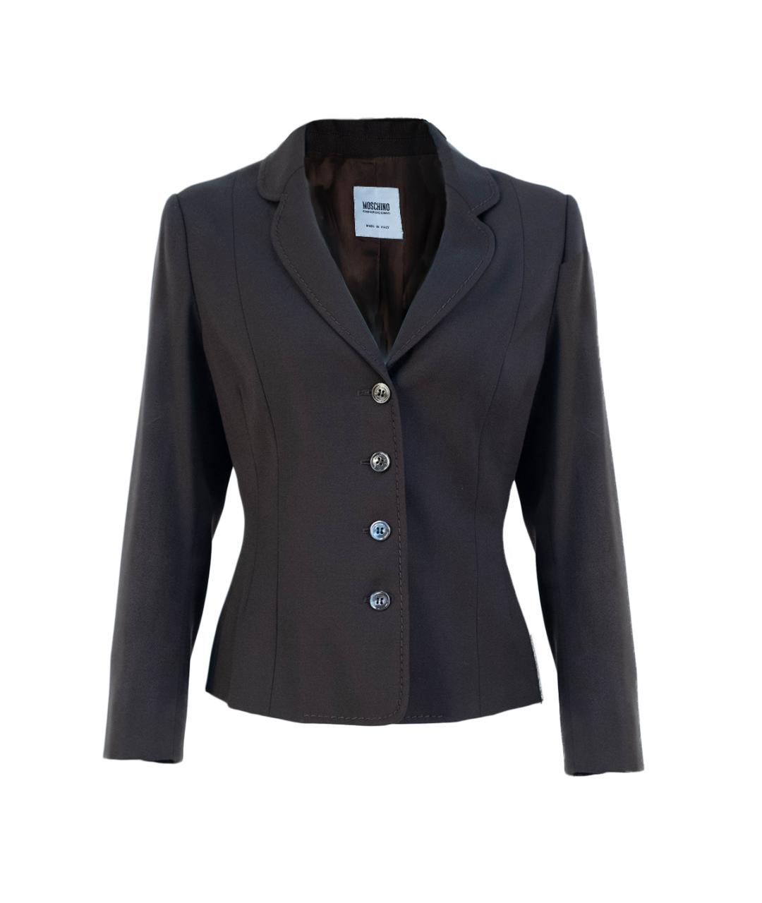 MOSCHINO Коричневый шерстяной костюм с юбками, фото 2