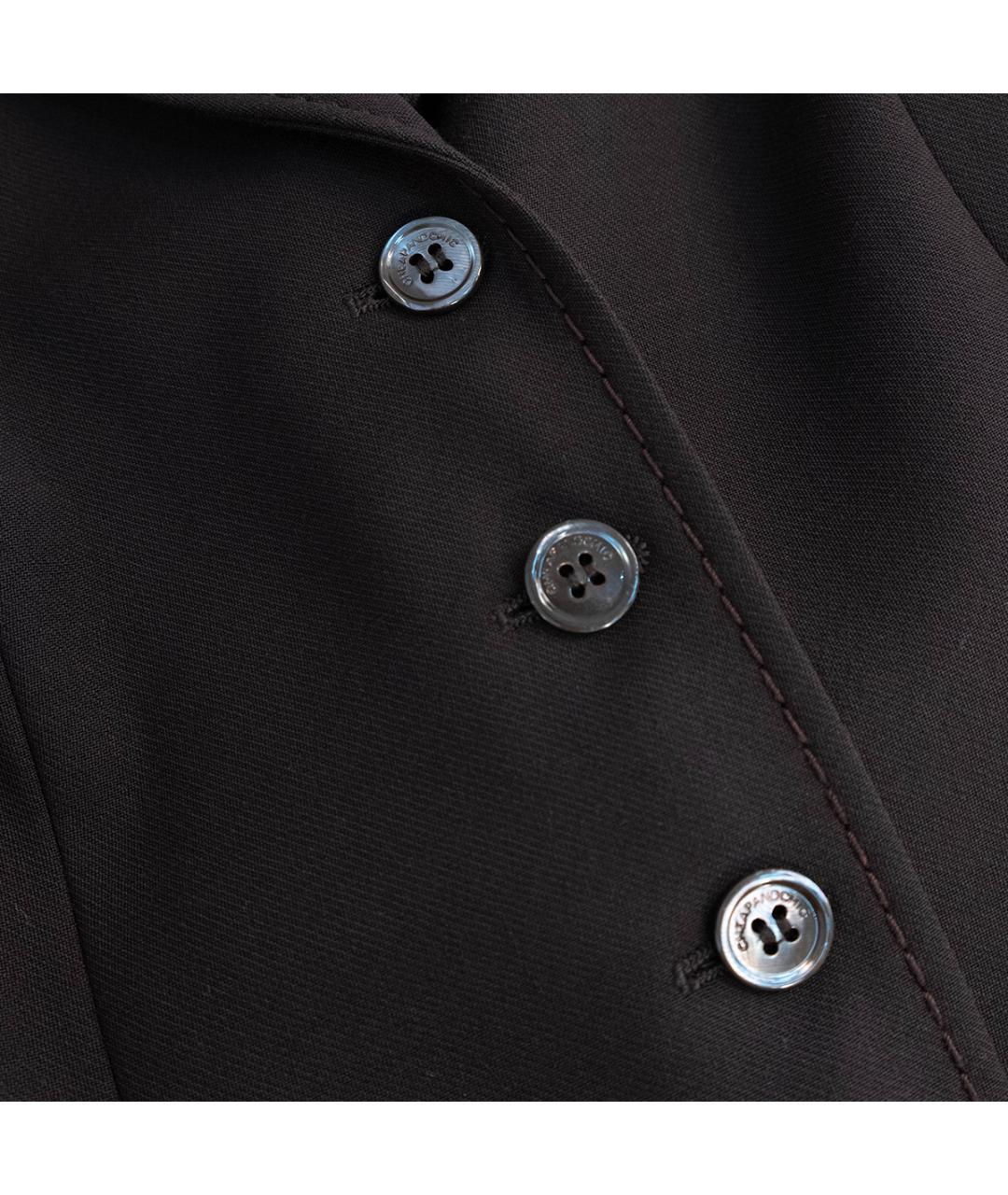 MOSCHINO Коричневый шерстяной костюм с юбками, фото 7