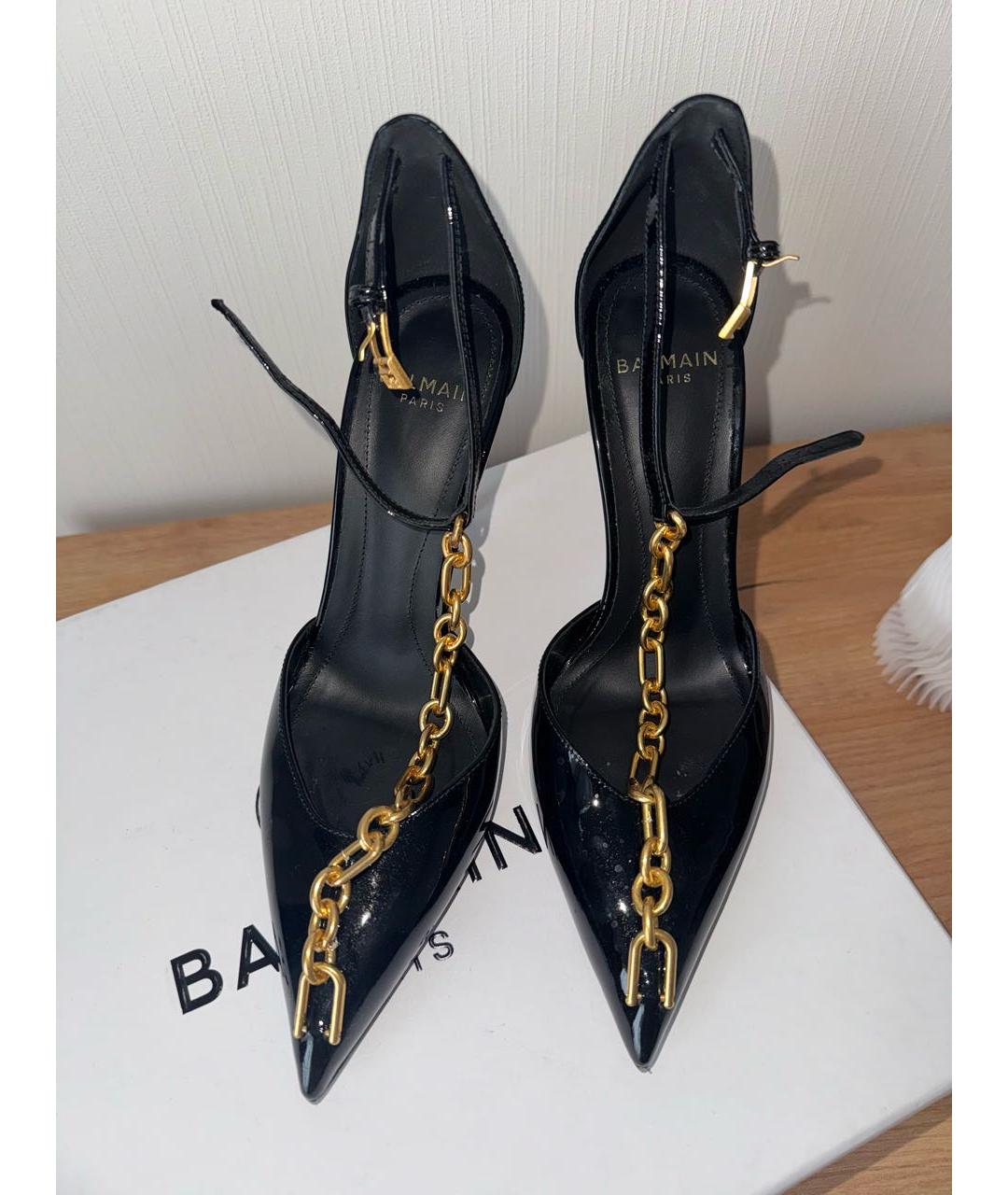 BALMAIN Черные кожаные туфли, фото 3