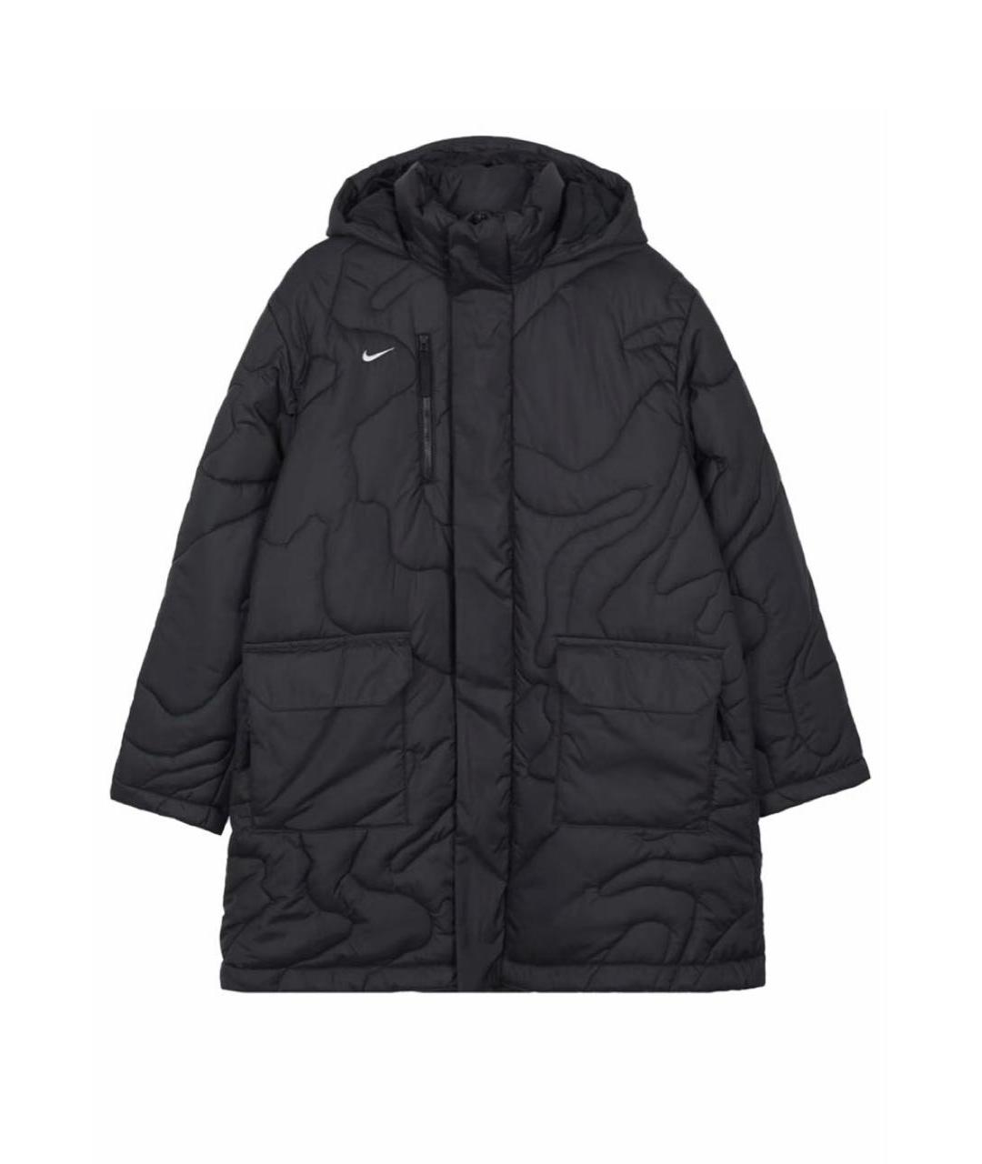 NIKE Черный пуховик, фото 1