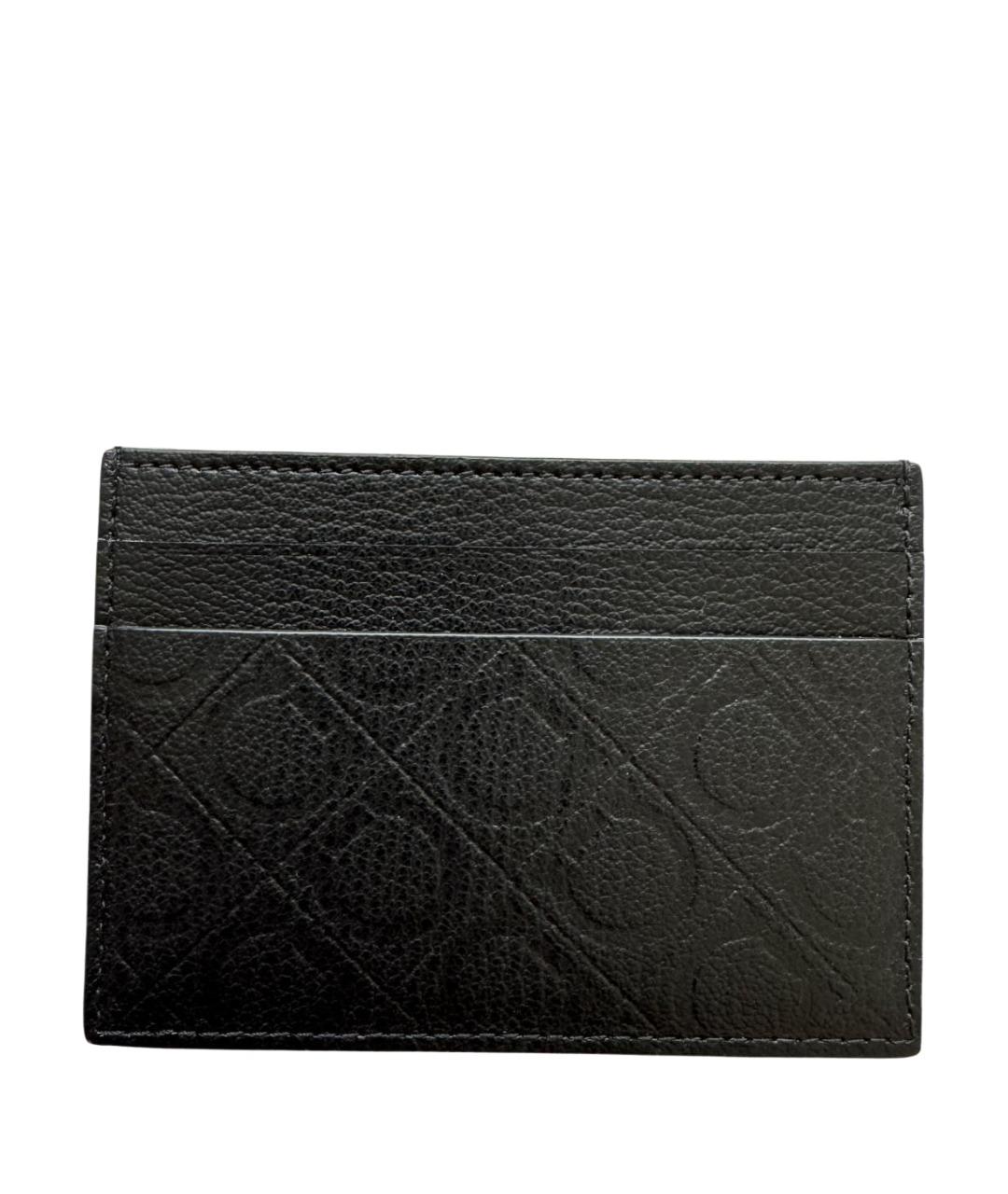 FERRAGAMO Черный кожаный кардхолдер, фото 1