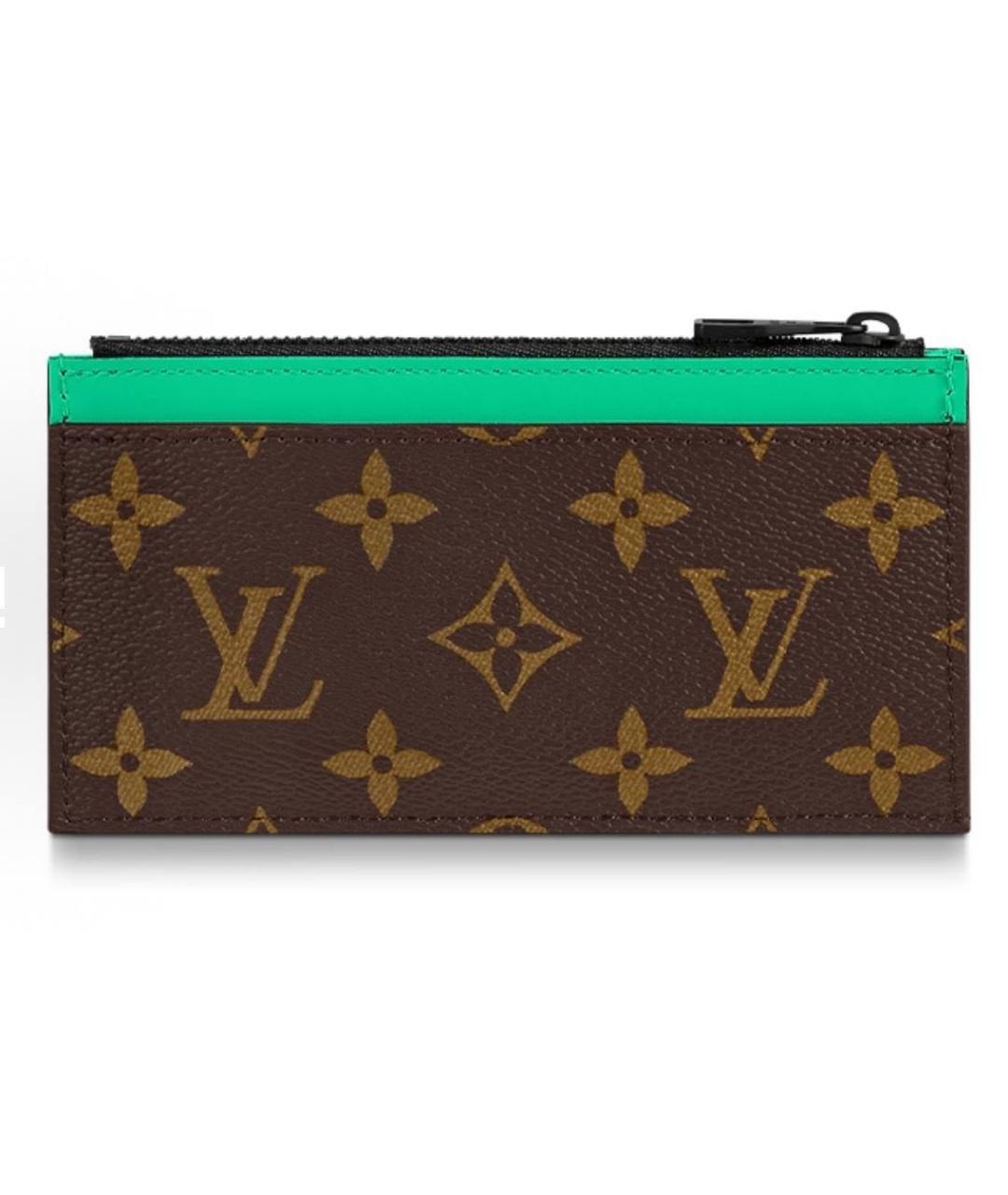 LOUIS VUITTON Коричневый кардхолдер, фото 3