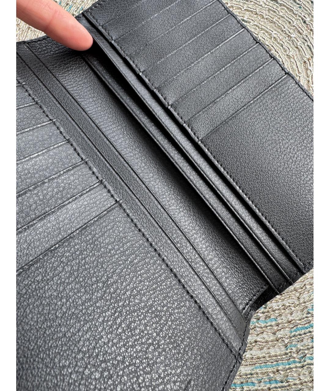 FERRAGAMO Черный кожаный кошелек, фото 9