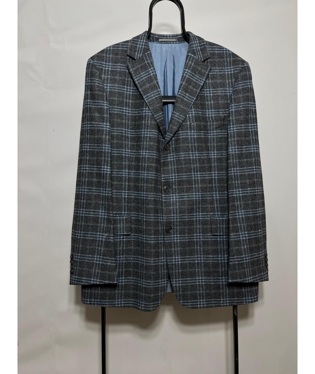 HUGO BOSS Серый шерстяной пиджак, фото 9