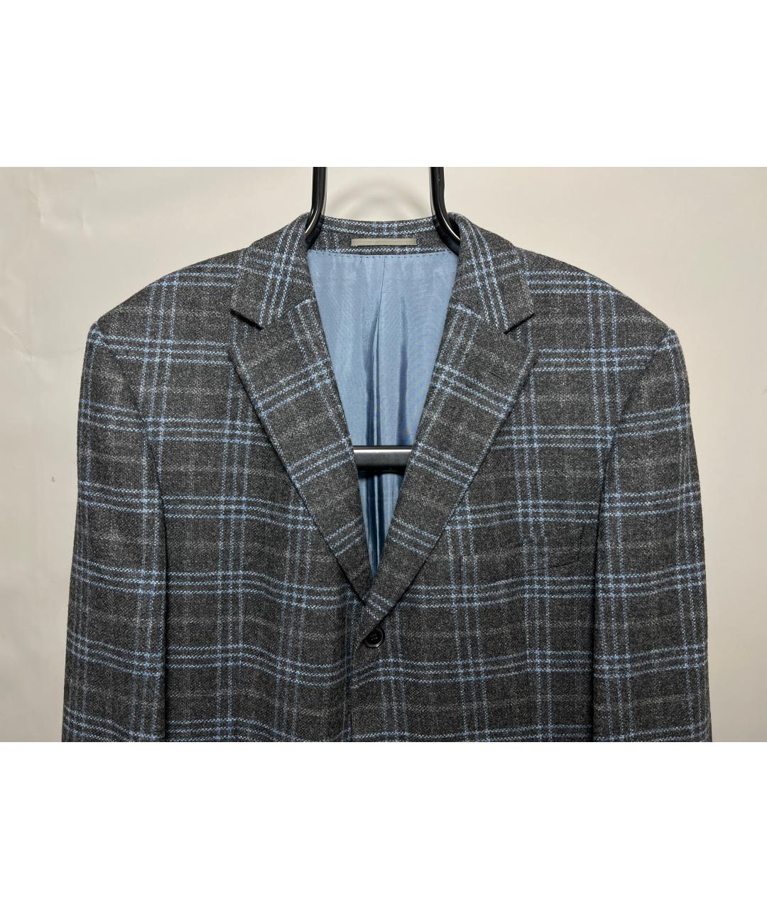 HUGO BOSS Серый шерстяной пиджак, фото 4