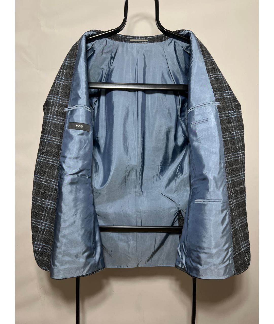 HUGO BOSS Серый шерстяной пиджак, фото 3