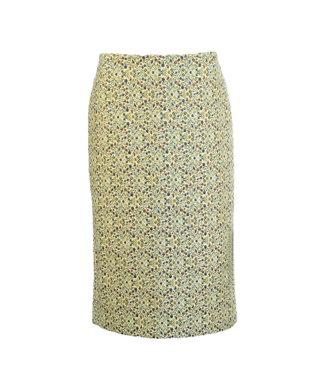 MARNI Желтая полиэстеровая юбка миди, фото 1