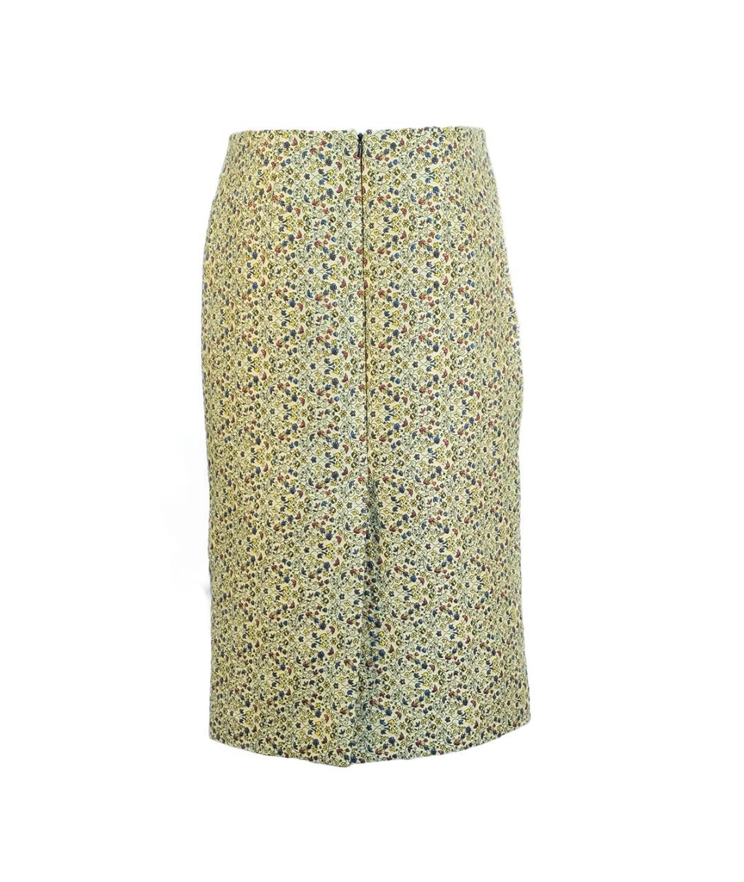 MARNI Желтая полиэстеровая юбка миди, фото 2