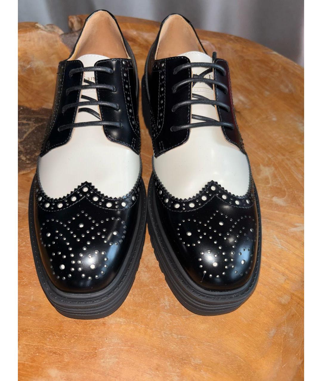 CHRISTIAN DIOR Черные кожаные брогги и оксфорды, фото 2