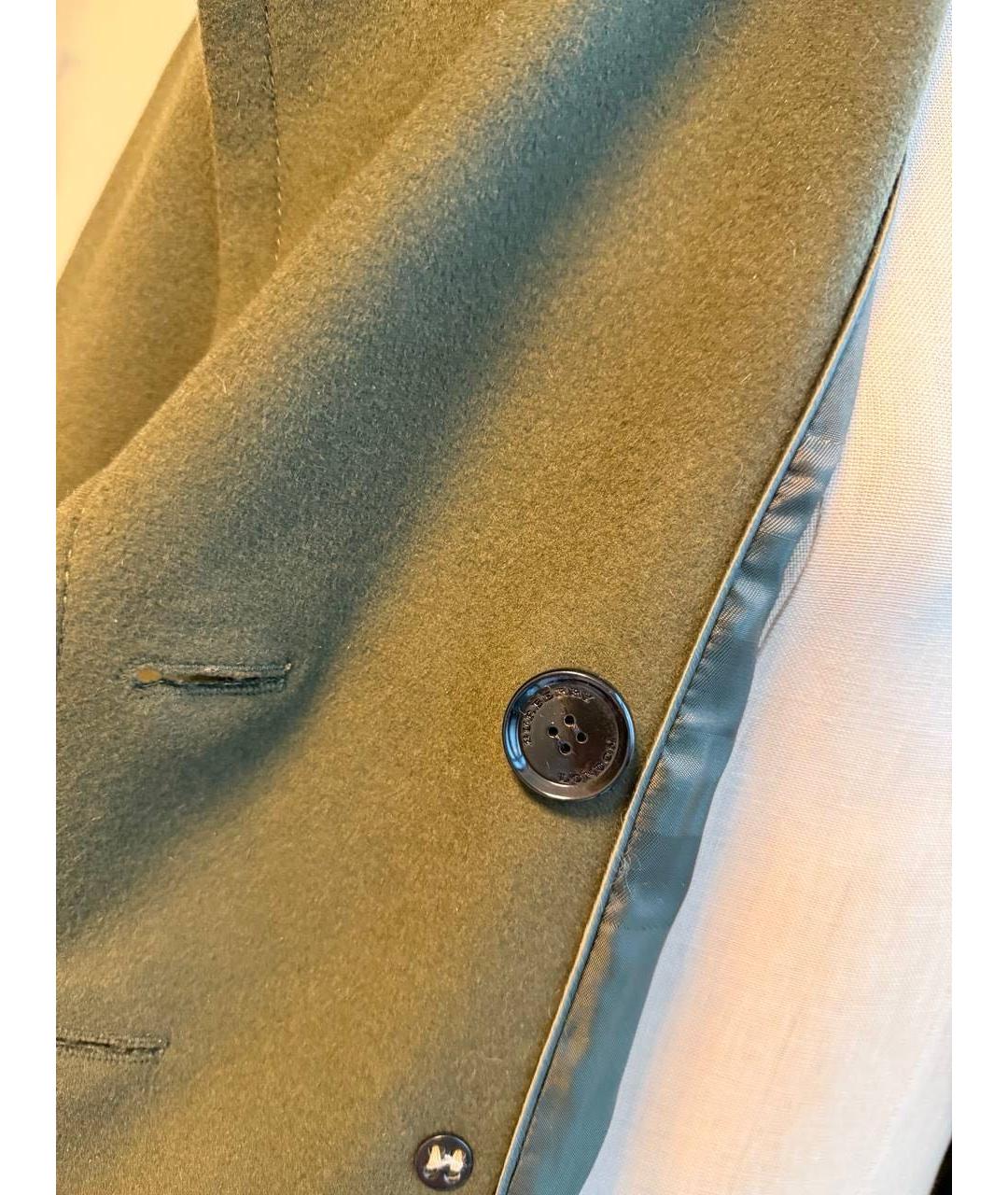 BURBERRY Хаки шерстяное пальто, фото 6