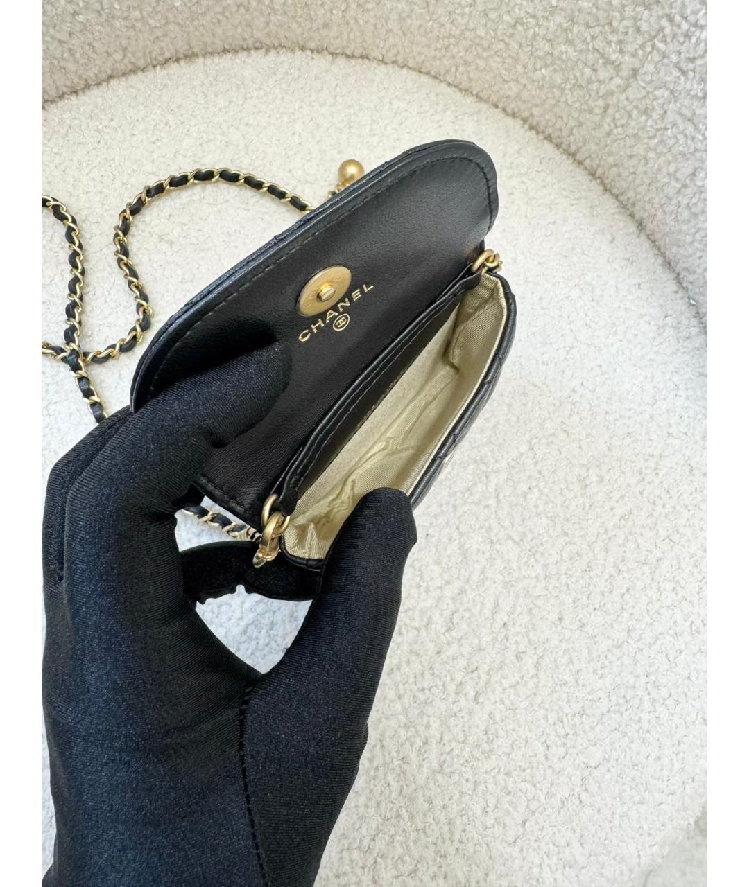 CHANEL Черная кожаная поясная сумка, фото 7