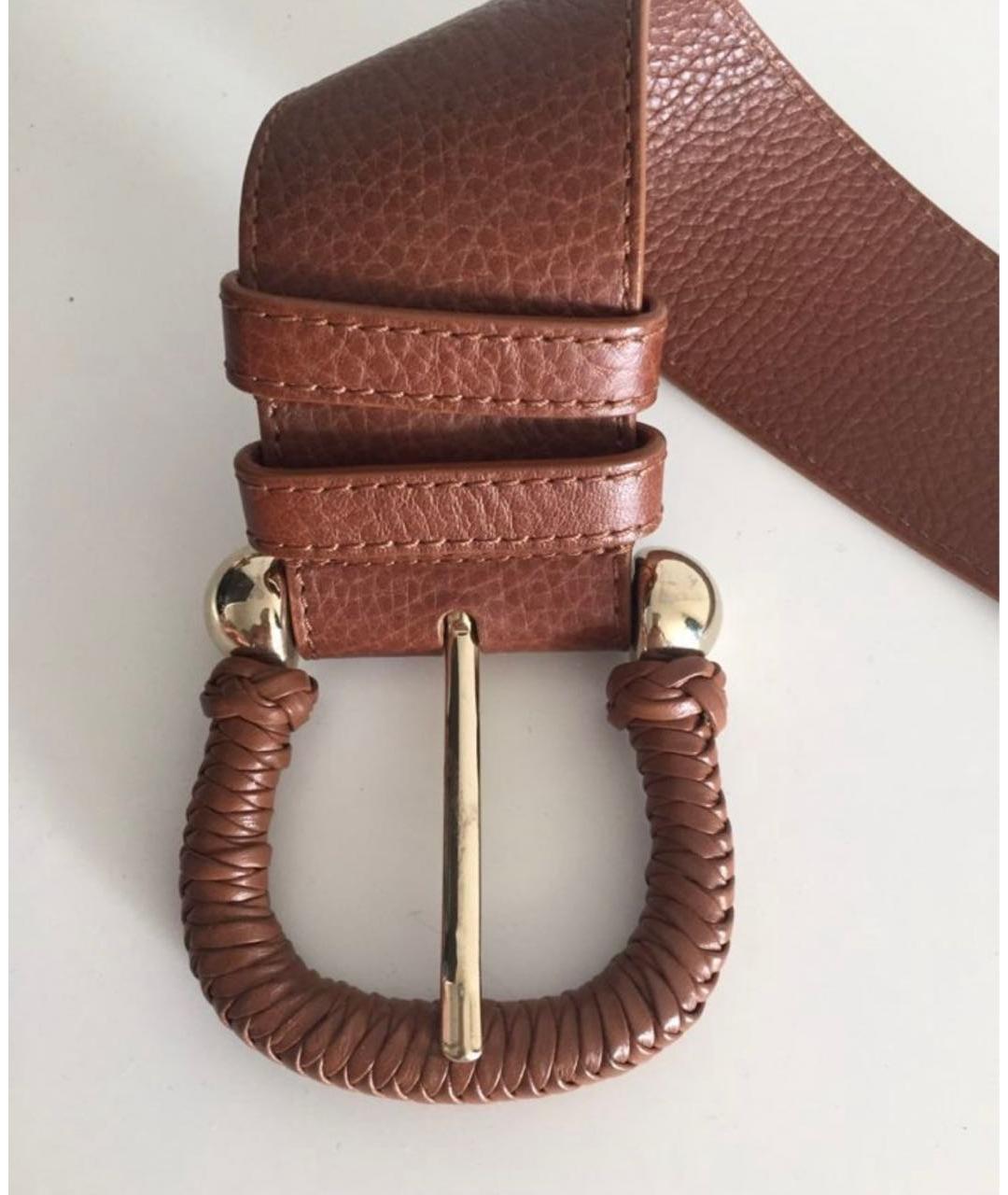 BURBERRY Коричневый кожаный ремень, фото 2