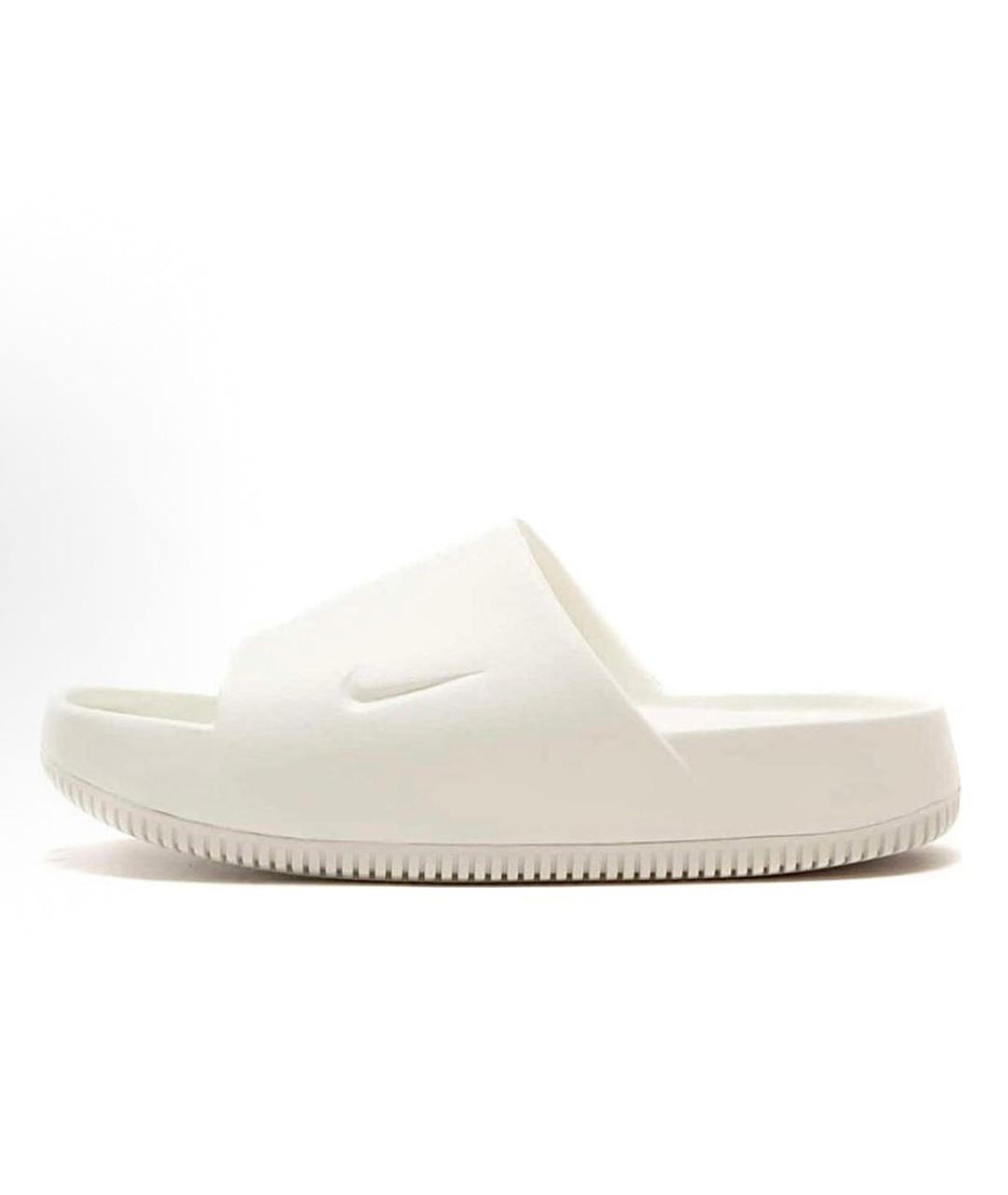 NIKE Белые резиновые шлепанцы, фото 2